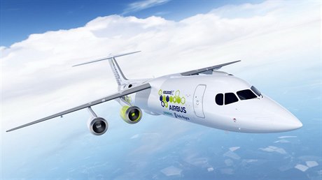 Koncept hybridního letadla Airbus E-Fan X.