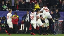 Liga mistrů: Sevilla - Liverpool (Sevilla slaví vyrovnání)