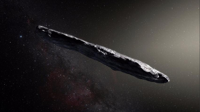 Oumuamua v p�edstavách um�lce.