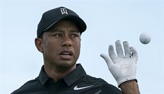 Tiger Woods pi tréninku.