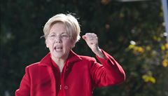 Warrenová pomáhající pi kampani Hillary Clintonové.