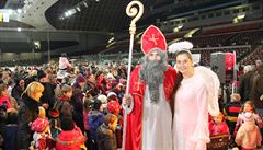 Mikulá� na led� v Praze 7