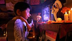 Miguel chce být jako svj idol. Animovaný snímek Coco od studia Pixar (2017).