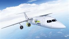 Koncept hybridního letadla Airbus E-Fan X.