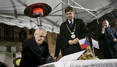 Prezident Milo Zeman pi návtv Jihomoravského kraje.