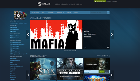 Nejvtí digitální prodejce her Steam.