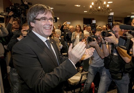 Carles Puigdemont v Belgii.