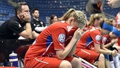 Zklamaný eský tým po prohe se výcarskem v zápase o tetí místo na MS 2017.