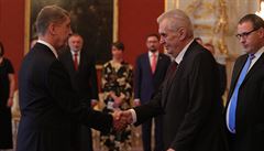 Prezident Milo Zeman jmenoval Andreje Babie premiérem.