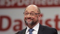 Martin Schulz po znovuzvolení do ela strany.