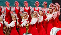 Tanenice a trofej pro fotbalového mistra svta.