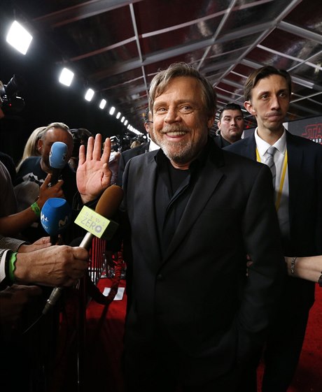 Mark Hamill mezi novinái.