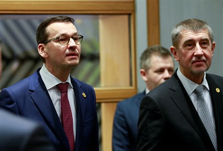 Zleva polský premiér Morawiecki a eský premiér Andrej Babi.