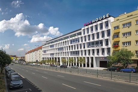 Vizualizace budovy Mayhouse v Praze