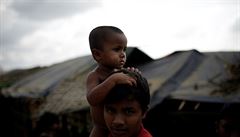 Rohingské d�ti v uprchlickém tábo�e.