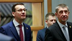 Zleva polský premiér Morawiecki a eský premiér Andrej Babi.