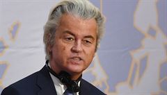 Nizozemský politik a pedseda Strany pro svobodu Geert Wilders na konferenci...