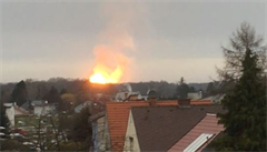 Výbuch zaznl v okolí msta Baumgarten an der March.