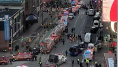 Ulice New Yorku po výbuchu bomby.