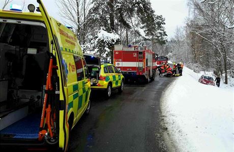 U nehody zasahovala jednotka profesionlnch hasi z Kraslic a dobrovolnch z...