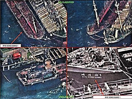 USA deklasifikovali satelitní snímky, které zachycují ínské lod dopravující...
