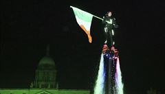 Vítání roku 2018 v irském Dublinu.