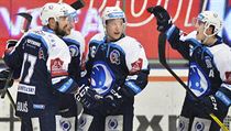 Utkání 38. kola hokejové extraligy: HC Škoda Plzeň - Bílí Tygři Liberec. Radost...