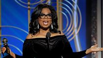 Oprah Winfreyová na Zlatých glóbech.