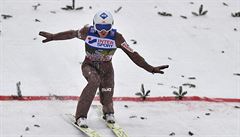 Kamil Stoch po dopadu.