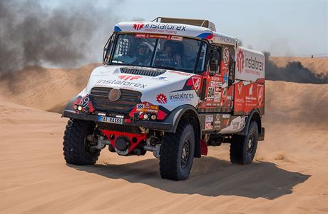 Pilot kamionu Tatra Ale Loprais v závodu Rallye Dakar.