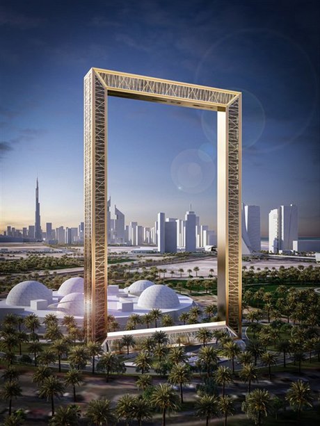 V Dubaji oteveli nový unikát. Pozlacený vyhlídkový rám