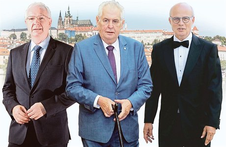 Prezidentští kandidáti Jiří Drahoš, Miloš Zeman a Michal Horáček.