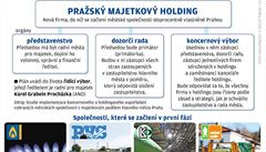 Grafické znázornní praského majetkového holdingu.
