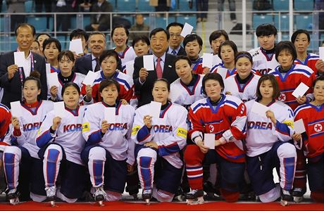 Spolený enský hokejový tým Koree.