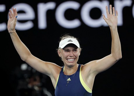 Tenistka Carolina Wozniacká po vítězství Australian Open.