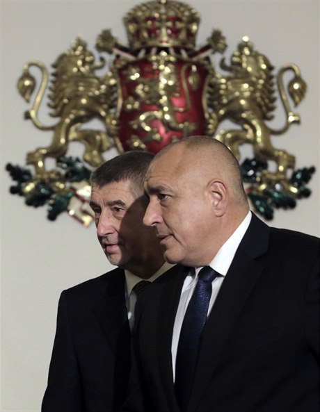 Bojko Borisov a Andrej Babi na setkání v Sofii.