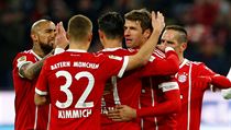 Radost fotbalistů Bayernu Mnichov.