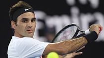 vcar Roger Federer ve tvrtfinle Australian Open proti Tomi Berdychovi.