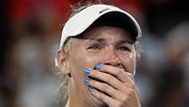 Dnka Caroline Wozniack slav triumf na Australian Open 2018.