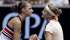 Karolína Plíková a Lucie afáová po svém zápase Australian Open, který...