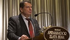 Jiří Paroubek na konferenci v hotelu Ambassador Zlatá husa.