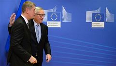 eský premiér Andrej Babi (vlevo) se 29. ledna 2018 v Bruselu setkal s...