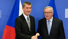 eský premiér Andrej Babi (vlevo) se 29. ledna 2018 v Bruselu setkal s...