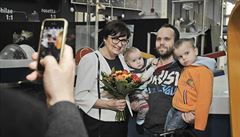 Jeden z náv�t�vník� Techmanie pop�ál Ev� Draho�ové a jejímu mu�i hodn� �t�stí...