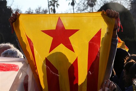 Katalánská vlajka.