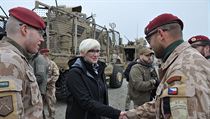 Karla Šlechtová navštívila české vojáky v Afghánistánu. Šlo o její první cestu...