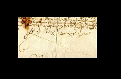 Podpis Ferdinanda Aragonského.