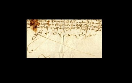 Podpis Ferdinanda Aragonského.