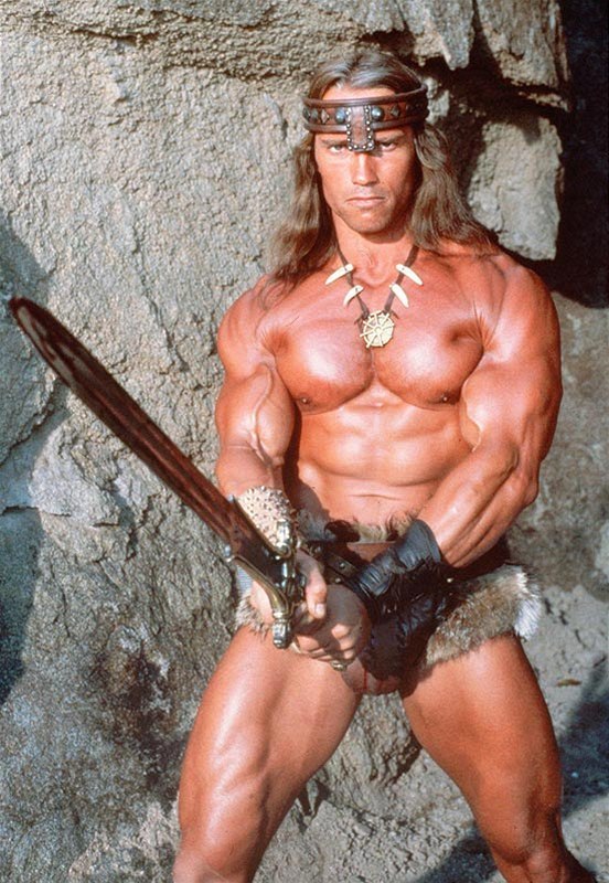 Arnold Schwarzenegger v roli Barbara Conana