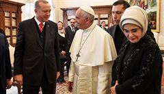 Pape Frantiek a turecký prezident Erdogan, jeho na cestu do Vatikánu...